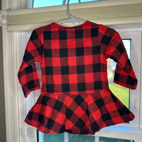 NWT buffalo print baby girl dress with built in diaper cover. - Picture 3 of 7